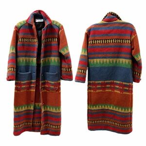 Colorful Patterned Women's Coat